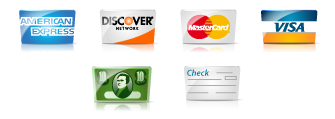 Jen accepts: American Express, Discover, MasterCard, Visa, cash, and check